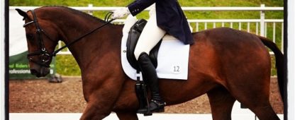 Caroline Martin and Petite Flower with EcoGold Secure Dressage Saddle Pad