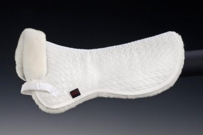 all white sheepskin half pad