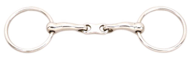 AMIDALE LOOSE RING FRENCH LINK SNAFFLE BIT S/S GERMAN SILVER FLAT LINK BNWT 