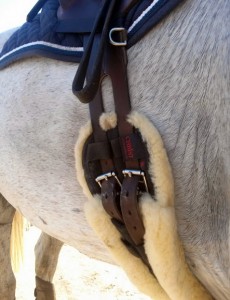 christ sheepskin dressage girth after cross country phase