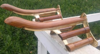 brass and wood fancy saddle racks