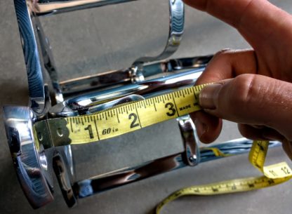 measurement of bridle hook on chrome saddle rack