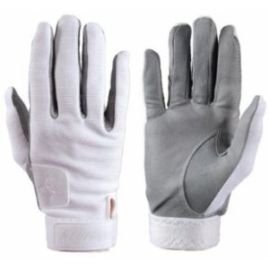 neumann tackified white summer horse riding gloves