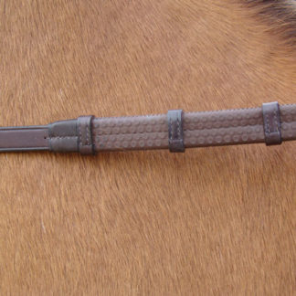Full, Black Equipride LEATHER REINS WITH SUPER GRIP ANTI-SLIP FOR BRIDLE SUPER FLEXIBLE
