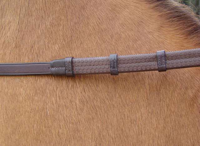 FSS German Leather Flexible SOFT SMOOTH Eventa Rubber Grip Reins Hunting Jumping