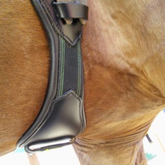 velcro view of short girth on horse