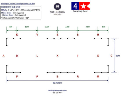 20 rail training dressage court