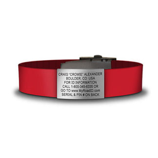 medical bracelet for eventing red