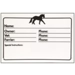 horse stall name plate