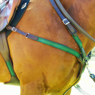 custom combination breastplate side view on horse