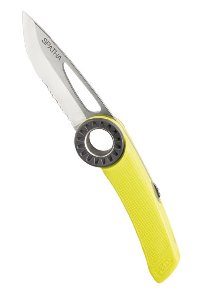 spatha knife yellow open