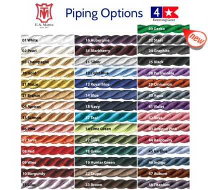 EA Mattes Piping Options Eventing Gear
