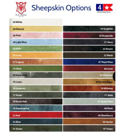 EA Mattes Sheepskin Colors Eventing Gear