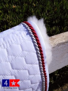 mattes sheepskin dressage pad with white fleece