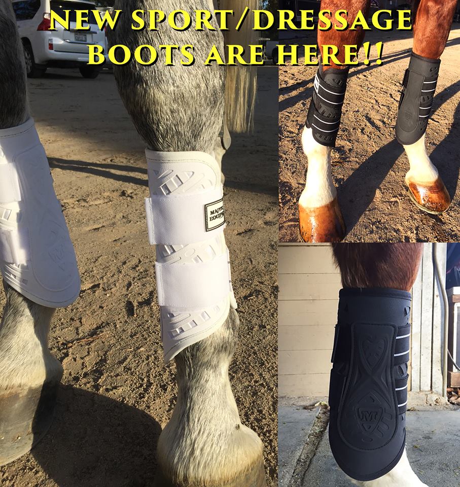 Majyk Equipe, neuves, bottes de dressage sport, blanches