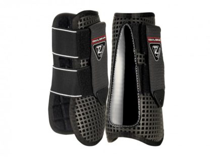 tri zone open front boots black tendon