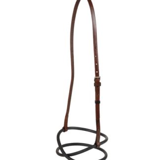 rubber figure 8 noseband dark leather