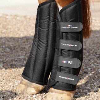 Tough-1 Set of 4 Black Felt Lined Shipping Boots Horse Tack Equine 67-567000 