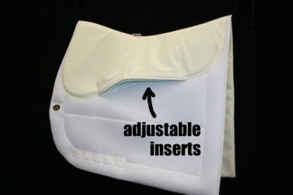 fleece dressage pad with shims