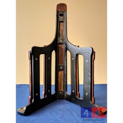 Cast iron saddle rack under view