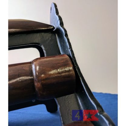 cast iron saddle rack mount close