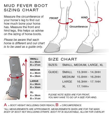 mud fever boot sizing guide